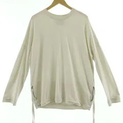 スタンプド STAMPD Tシャツ 長袖 ロンT ダメージ加工 オーバーサイズシルエット コットン アイボリー Sのサムネイル