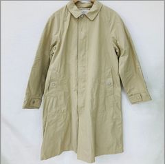 cafune コットンナイロン ノーカラー フレア テントコート ロング 