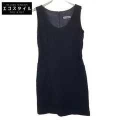 JIL SANDER　ジルサンダー　ネイビー ウール ノースリーブ ワンピース　36のサムネイル