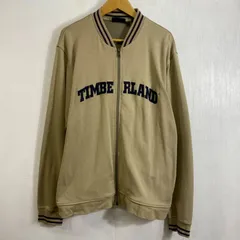 90s Timberland ティンバーランド トラックジャケット ブルゾン スウェット ライン コットン Y2K ストリート 古着 VINTAGE ベージュ系 M E313のサムネイル