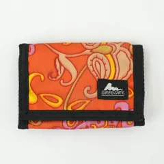 [KO]GREGORY ウォレット　三つ折り財布　グレゴリー　旧ロゴ　オレンジ　花柄　メンズのサムネイル