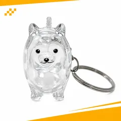 犬の毛を入れるキーホルダー 犬 毛 キーホルダー メモリアル用品 キーホルダー 可愛い ペット毛 収納ケース キーホルダー 型 メモリアルグッズ 小さな 保管盒 ペット用品（ポメラニアン）