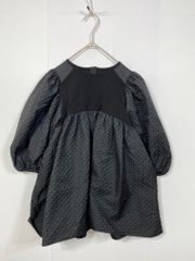 美品 ルフィル LE PHIL ストレッチジャガードパイピングブラウス ブラック 美品】LE PHIL ルフィル ストレッチジャガード パイピングブラウス 黒