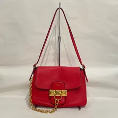 MULBERRY (マルベリー) KEELEY キーリー ピラミッド型スタッズ＆メタルチェーン ハンドバッグ・ワンショルダーバッグ レッドのサムネイル