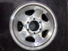 【希少】三菱 デリカスターワゴン 純正メッキスチールホイール/鉄ホイール 15インチ 1本 6J6HPCD139.7約+22 当時物　(VHI245)のサムネイル