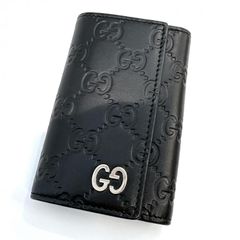 713✨美品✨GUCCI グッチ 6連キーケース GGエンボス レザー ブラック
