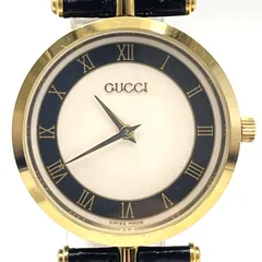 【普段使いにも映えるクラシックGUCCI/男女兼用】グッチ シェリーライン 2040M ブラック ゴールド ラウンドケース ローマ数字 クロコダイル革 クォーツ スイス製 ビンテージ シンプル 上品 グッチ腕時計 ブランド腕時計 当店基準真贋確認済