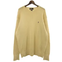 ポロ バイ ラルフローレン Polo by Ralph Lauren ヴィンテージ セーター コットンニット クルーネック アイボリー LL