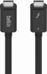 新品 Belkin USB-Cケーブル Thunderbolt 4/USB4 100W 40Gbps高速データ転送 8K対応 iPhone15/MacBookやiMac、Windows/iPadPro対応 インテル認証 USB-IF認証 1m ブラックINZ0