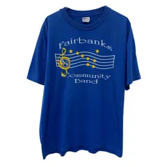 80s USA製 Hanes 半袖 プリントTシャツ XL ブルー ヘインズ プルオーバー 80年代 ビッグプリント コットンポリ 夏物 a805-5789のサムネイル