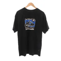 ニューバランス NEW BALANCE Tシャツ XL 黒 ブラック ロゴプリント クルーネック 半袖 MT41593 /TQ