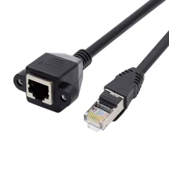 新品 chenyang RJ45ケーブル 8P8C FTP STP UTP Cat6 オス-メス LAN イーサネットネットワーク延長ケーブル パネルマウント穴付き