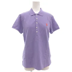 ポロ ラルフローレン POLO RALPH LAUREN 美品 ポロシャツ 半袖 ロゴ刺繍 M パープル 紫 /KR