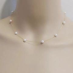 淡水真珠 ホワイト 十字架 ブレスレット 16～17 cm S925 - メルカリ