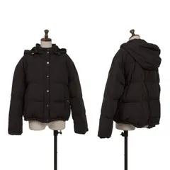 ヒロコビスHIROKO BIS eSSeNtieL ボアフードナイロンダウンジャケット 黒11のサムネイル