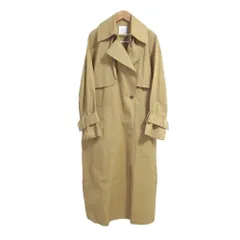 良品 1er Arrondissement プルミエアロンディスモン ドライコットンギャバジントレンチコート 36 ベージュ レディース 古着 中古 USED
