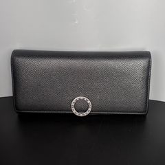 美品】ブルガリ 長財布 折り財布 ビーゼロワン ロゴクリップ ブラック