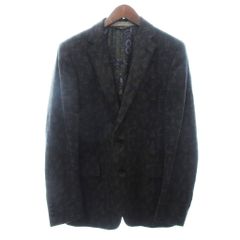 エトロ ETRO テーラードジャケット ブレザー シングル ウール 総柄 緑
