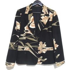 LEONARD レオナール ジャケット カンカン素材 トリム 花柄 M - メルカリ