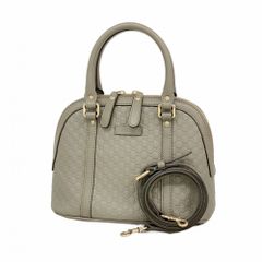 GUCCI グレー マイクログッチシマ レザー2Way - メルカリ