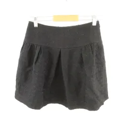 レッセパッセ LAISSE PASSE ミニスカート フレア ツイード 黒 38 *E723のサムネイル