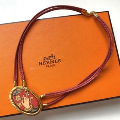 美品 HERMES エルメス エマイユ チョーカー 七宝焼 トラ柄 ゴールド 