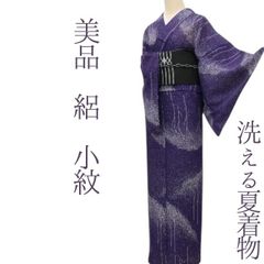 値下げ交渉OK！」夏物 洗える ポリエステル 絽 小紋 セット F279