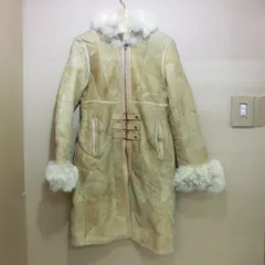 【TAKA88-04】◇RESTIR   ロング丈ムートンコート　ベージュ系のサムネイル