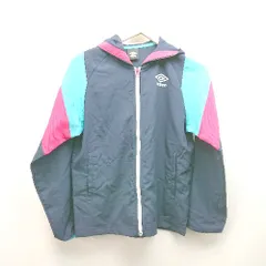 ◇ UMBRO アンブロ フロントジップ カジュアル スポーティ 長袖 パーカー サイズS ネイビー系 レディース E  【1308290041475】のサムネイル