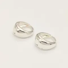 【美品】シルバーフープピアス　SILVER　シルバー925　0.8g