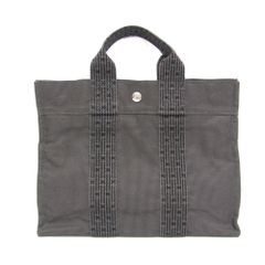 美品】エルメス 新型エールライン PM グレイ キャンバス トートバッグ