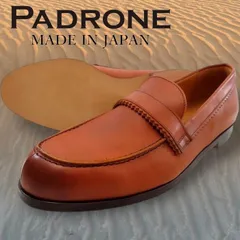 PADRONE パドローネ 日本製 マッケイ製法 ヒドゥンチャネル 本革 牛革 RICK PINKING LOAFERS キップレザー ピンキング ローファー ビジネスシューズ 革靴 PU8662-2310-19A 定価3万 キャメル▲050▼30609t10のサムネイル