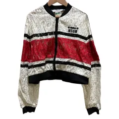美品 MSGM エムエスジーエム ディアドラ コラボ レース ジャケット サイズ44 ホワイト レディース 古着 中古 USEDのサムネイル