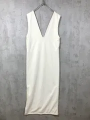 美品 NEUNA ヌナ NNPPV1121002 2WAY Uネック・Vネックロング ワンピース sizeF/白 ■■レディース