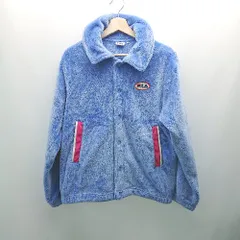 ◇ FILA フィラ 生地厚手 冬物 カジュアルテイスト 長袖 ジャンパー サイズF ブルー メンズ E  【1309040080836】