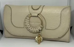【加】See By CHLOE 長財布 HANAシリーズ ベージュ シーバイクロエ レザー 革 ハナ ウォレット wallet【7930SS】E15