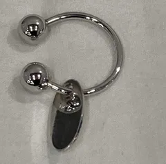 Cartier カルティエ スターリングシルバー SV925相当 キーリング バッグチャーム キーホルダー オーバルプレート ネジ式のサムネイル