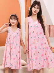パジャマ ワンピース   キッズ  部屋着  袖なし ノースリーブワンピース   薄手 ルームウェア 涼しい ガールズ ナイトウェア ルームウェア ルームワンピース   寝巻 寝間着 女の子 薄手 子供服 子ども服 子供 #zmnpa