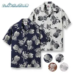 デューク・カハナモク【DUKE KAHANAMOKU】DK37811 COTTON HAWAIIAN SHIRT “DUKE'S PINEAPPLE” シャツ 半袖 アロハシャツ パイナップル コットン メンズ 日本製のサムネイル