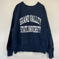 古着 00’s/00年代 チャンピオン Champion スウェット リバースウィーブ カレッジプリントロゴ 大きいサイズ XL  ネイビー系 メンズ