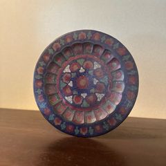 インドアンティーク手描き手彫りの装飾が芸術的でアートな子像の壁掛け真鍮製オブジェ India Brass Art DHOKRA インド真鍮アート ドクラ アンティーク