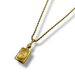 Cartier カルティエ ネックレス スクエア メタル ロゴ ヴィンテージ 赤 