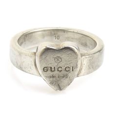 GUCCI ハートモチーフ リング シルバー レッド 9号 新品 定価53000