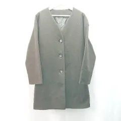 ◇ moment+ 冬物 厚手　ノーカラー アウター 長袖 コート サイズM ブラウン レディース E  【1310130023190】のサムネイル