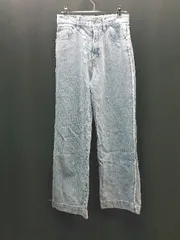 ◇ JEANASIS カジュアル シンプル ウォッシュ加工 フリンジ加工 デニムパンツ サイズS ライトブルー レディース E  【1310130028850】