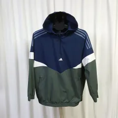 24年 アディダス ゴルフ ツイストウィーブ トラック フード ハーフジップ プルオーバー XL