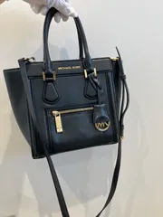マイケルコース　コレットジップミディアム　2wayハンドバッグ　レザー　ブラック
