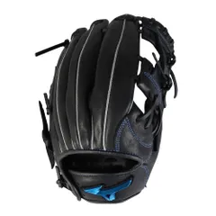 MIZUNO ジュニア軟式用ウィルドライブ ブルー(WILL DRIVE BLUE) オールラウンド用:サイズM ブラック . のサムネイル