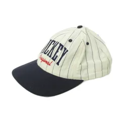 ディズニーヴィンテージ Disney VINTAGE ミッキー MICKEY キャップ 帽子 ピンストライプ USA製 白 ホワイト 0112のサムネイル