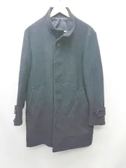 ◇ GLOBAL WORK CAPEMERINOBLEND シンプル フロントボタン バックスリット 長袖 コート サイズＭ ブラック メンズ P  【1402080012475】